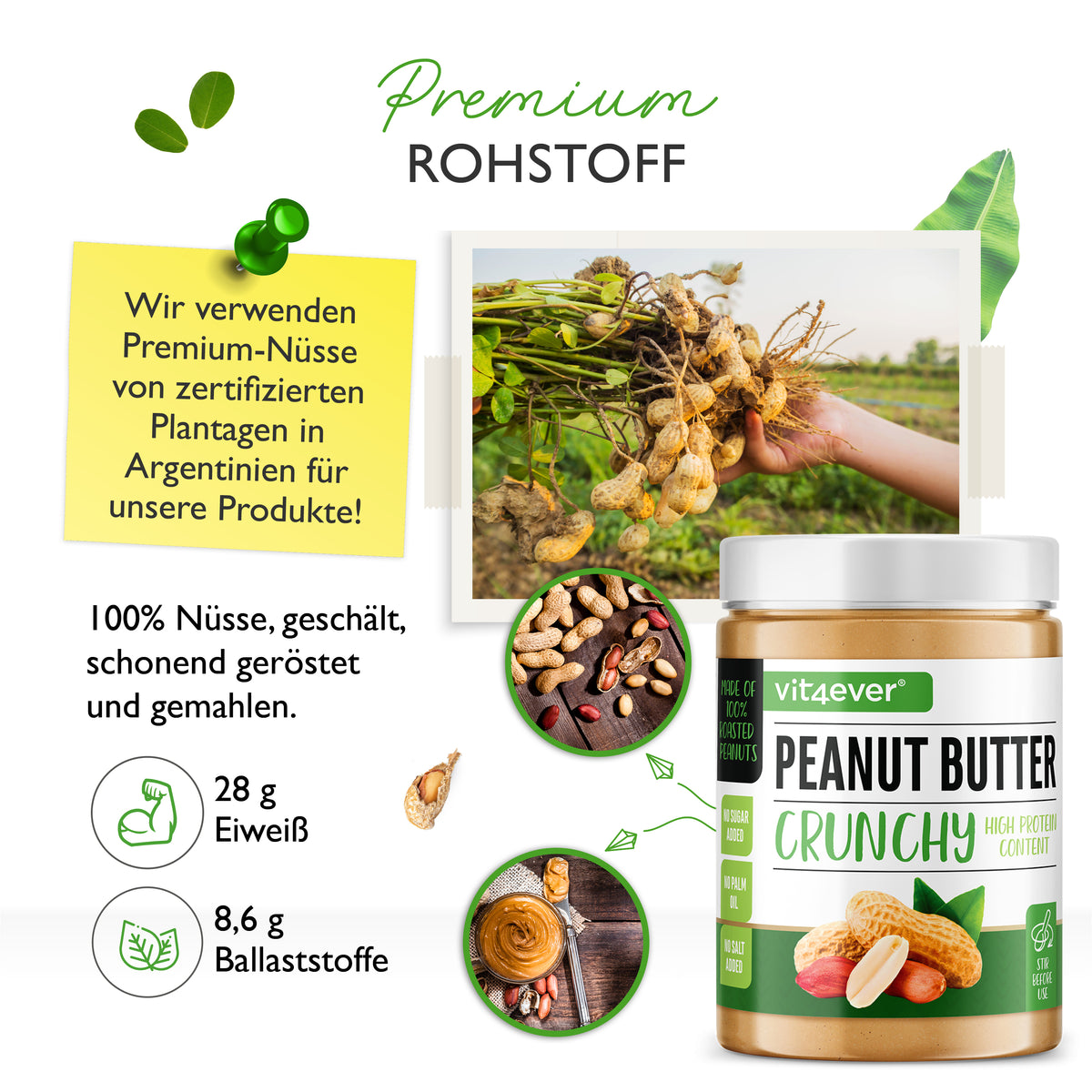 100% Erdnussbutter (CRUNCHY) - Peanut Butter
