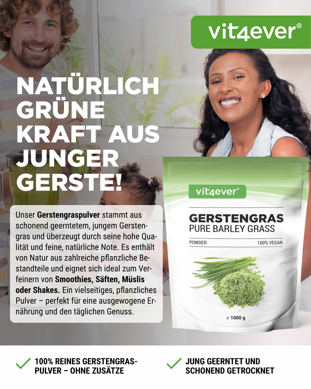 Barley Grass - Rich in Minerals & Vitamins