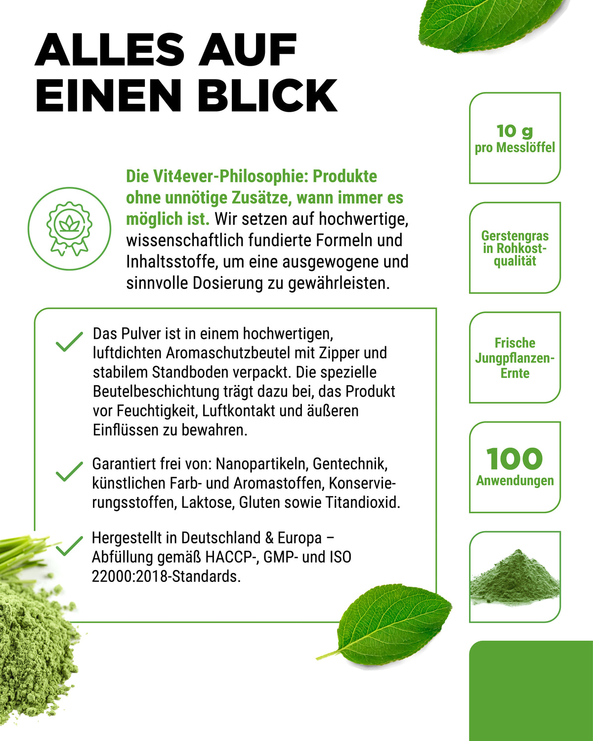 Barley Grass - Rich in Minerals & Vitamins