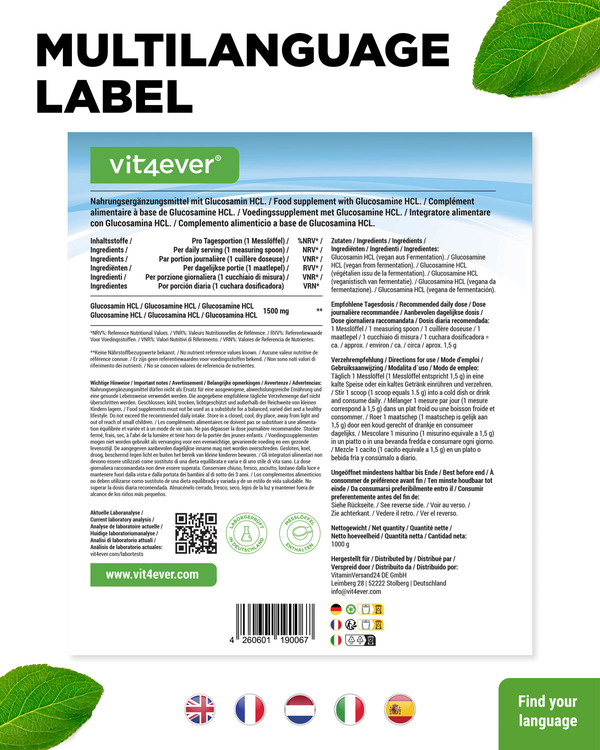 Glucosamine HCL Zuiver