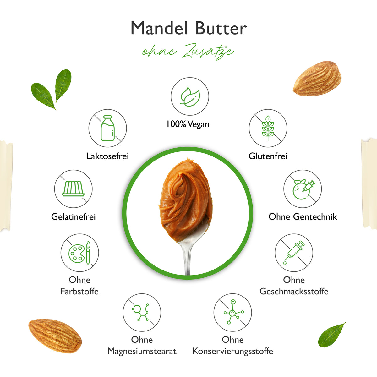 100% Mandelmus (Dark Roasted Crunchy)1000 g
