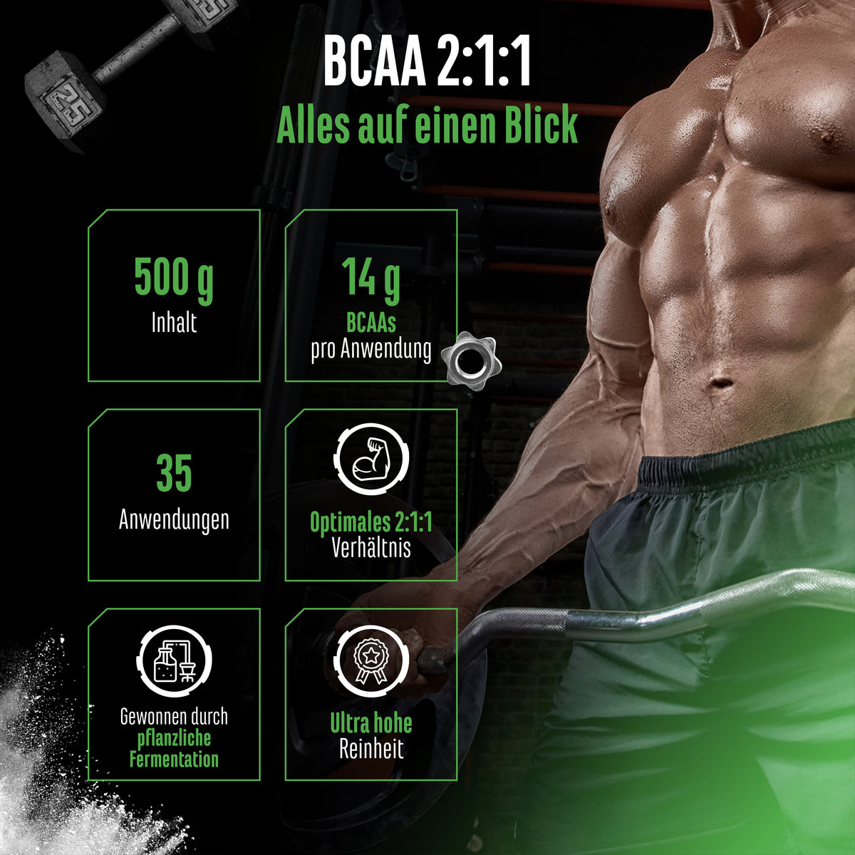 GEN BCAA 2:1:1 Powder - Neutral, 500 g