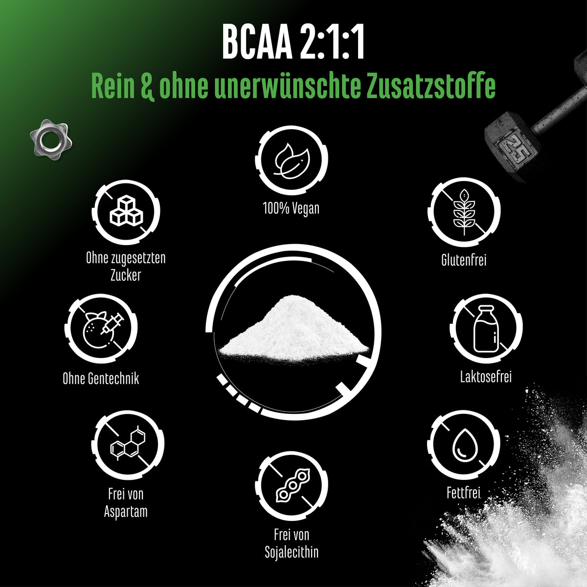 GEN BCAA 2:1:1 Powder - Neutral, 500 g