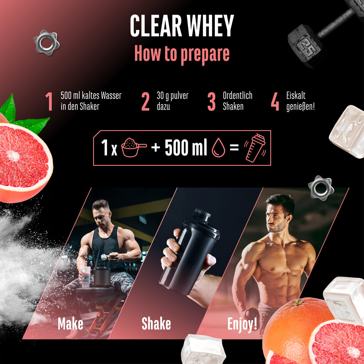 Clear Whey Protein - Fresh Apricot, 900 g