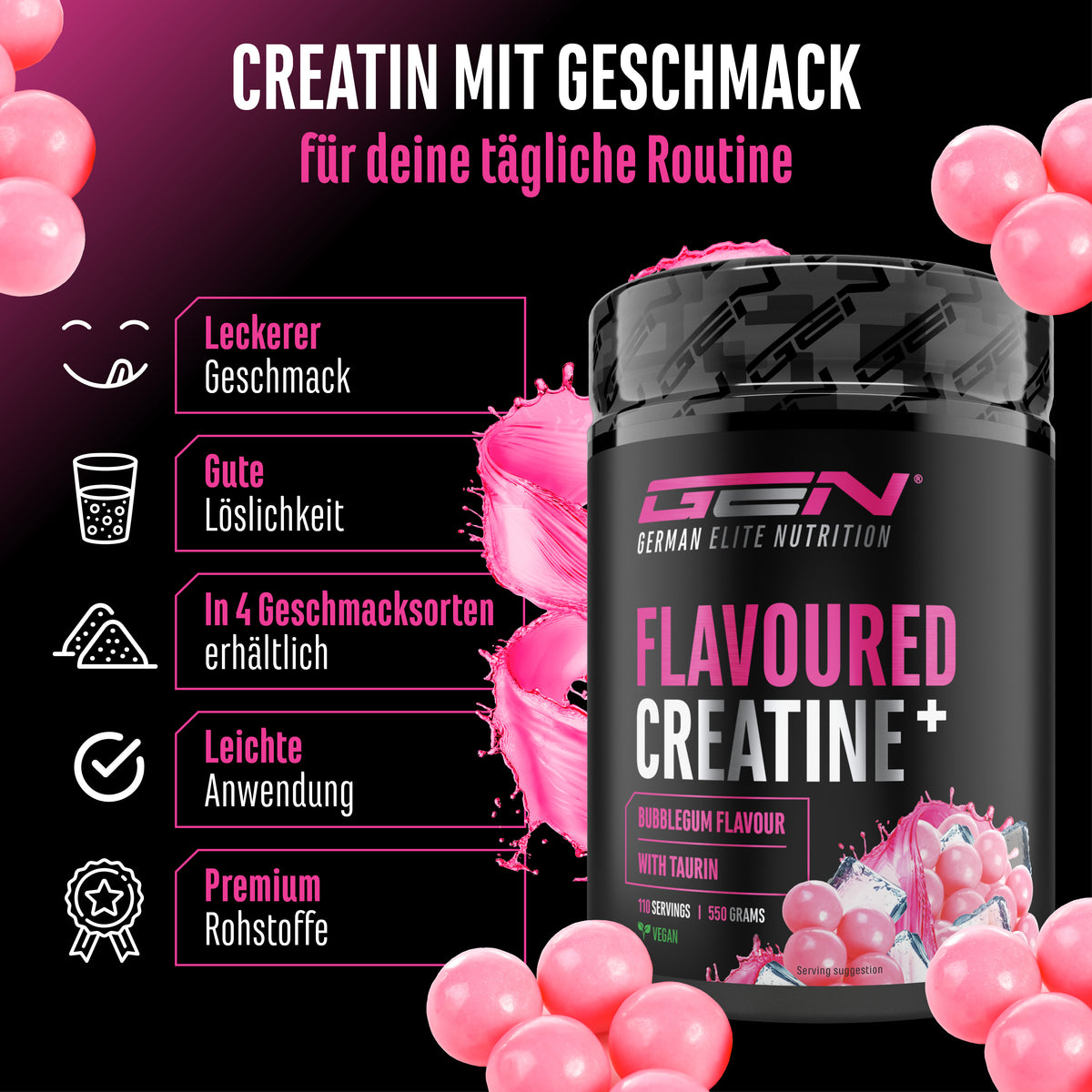 Creatine - Strawberry, 550 g