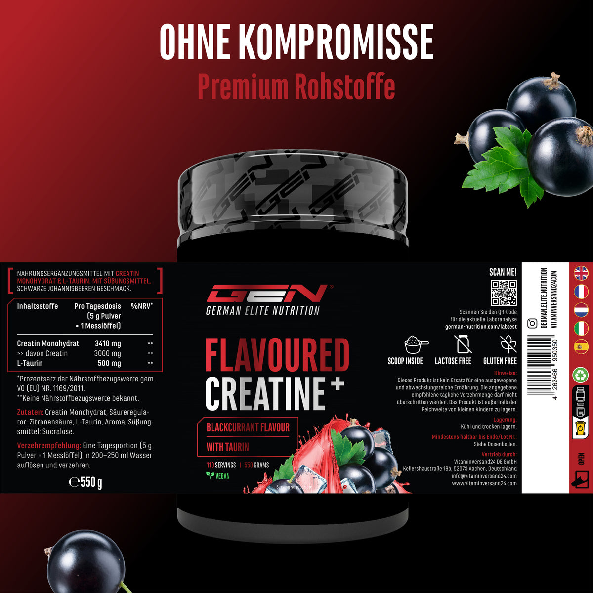 Creatine - Strawberry, 550 g