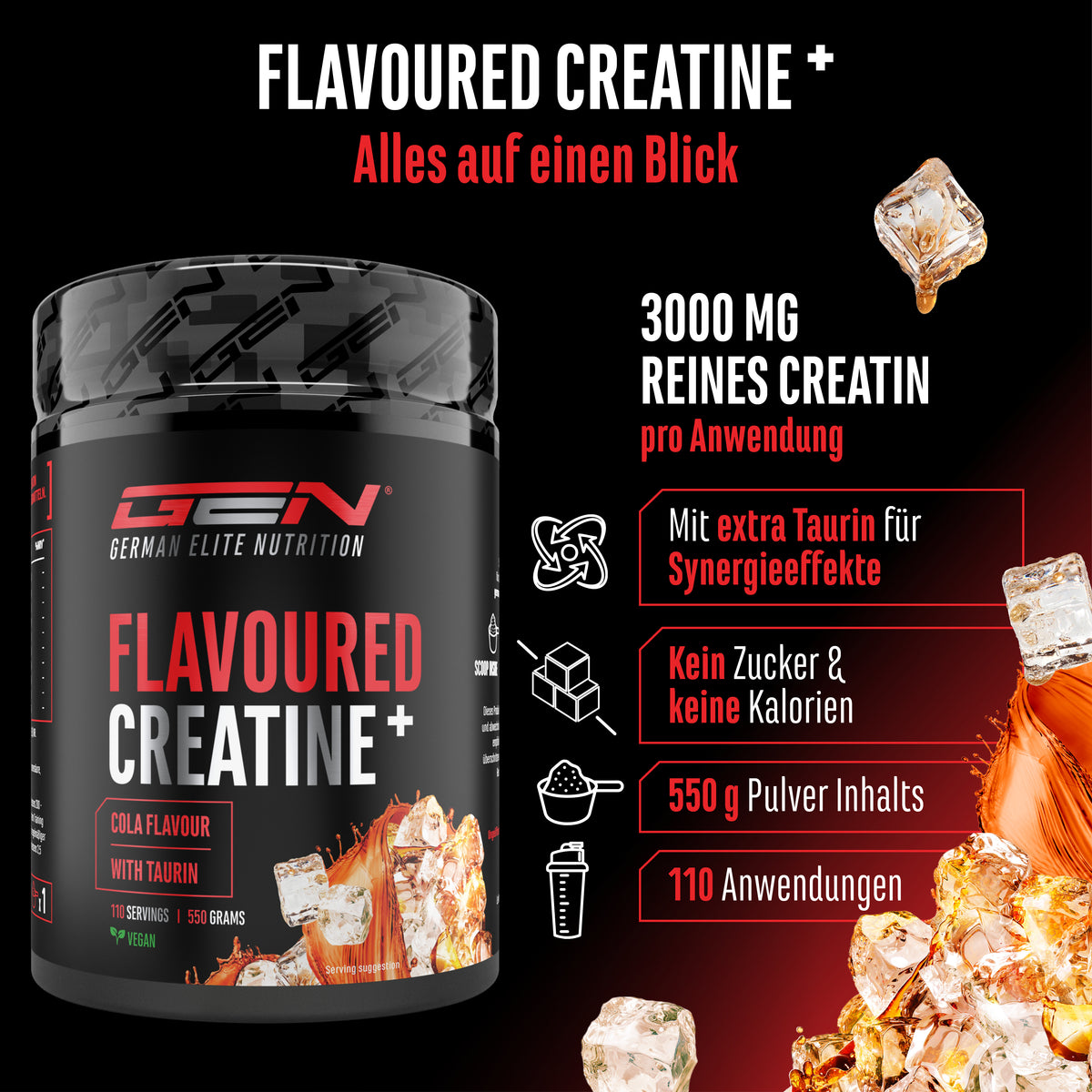Creatine - Strawberry, 550 g