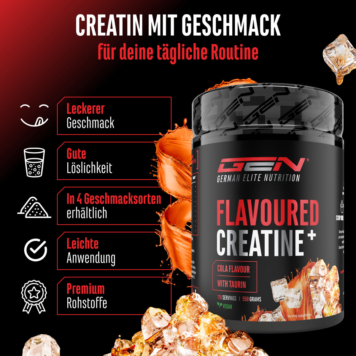 Creatine - Strawberry, 550 g