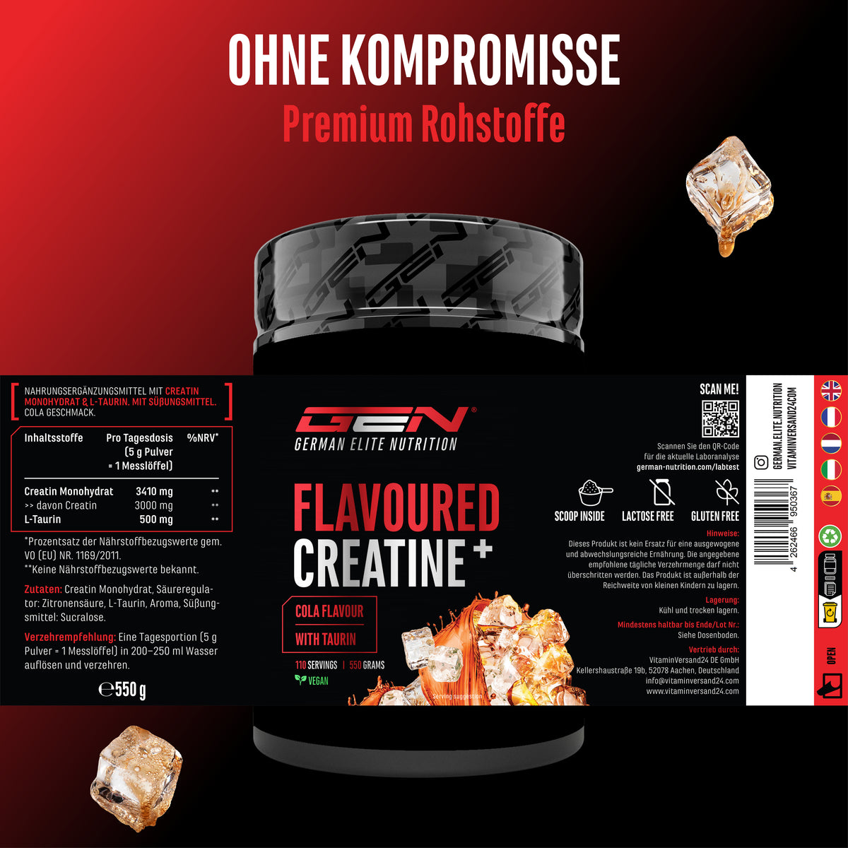 Creatine - Strawberry, 550 g