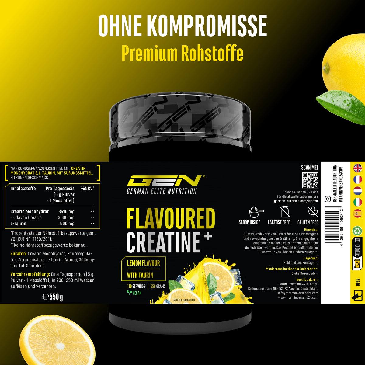Creatine - Strawberry, 550 g