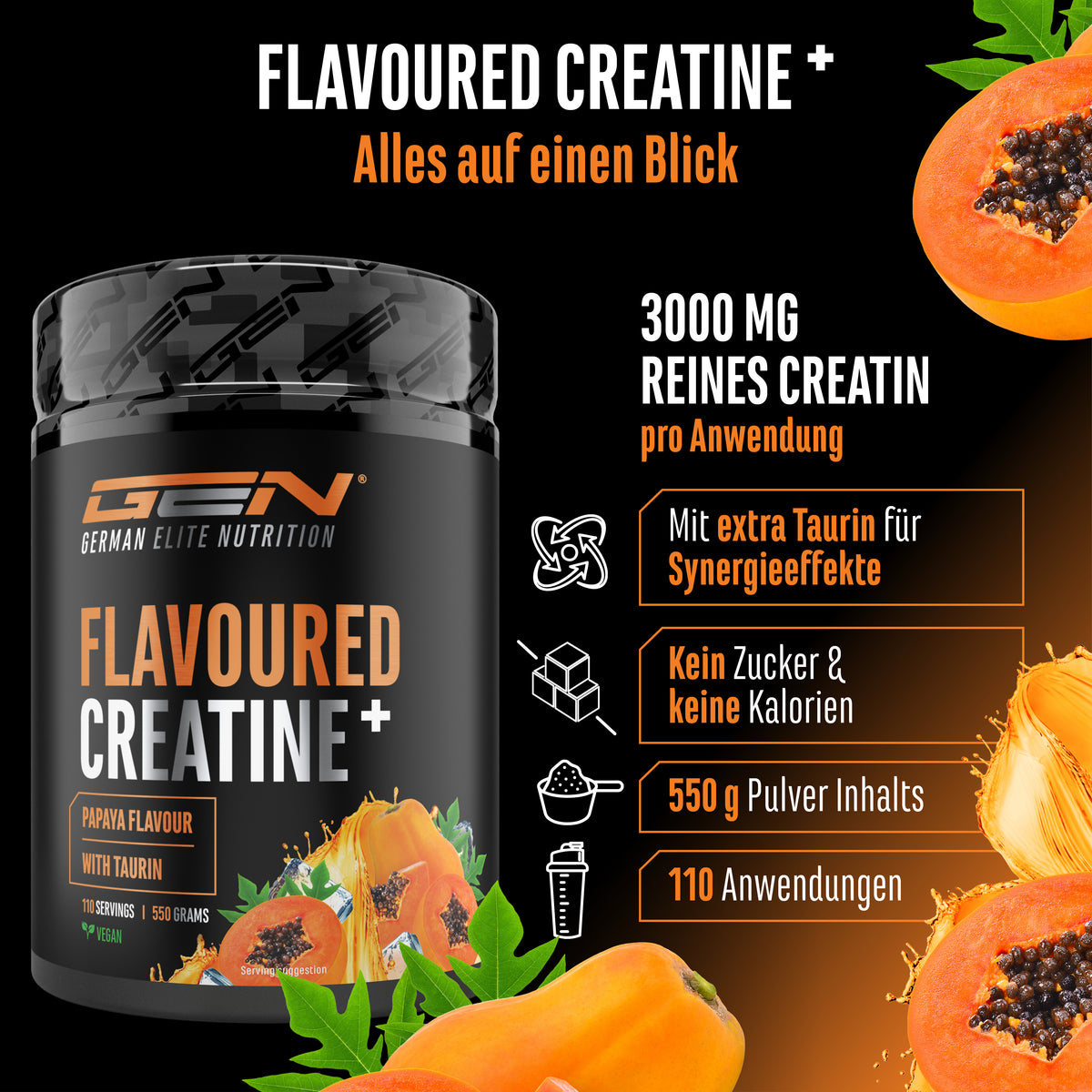Creatine - Strawberry, 550 g