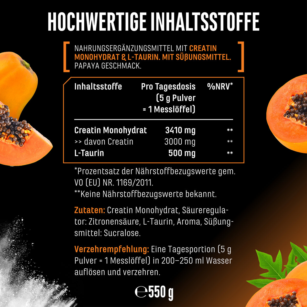 Creatine - Strawberry, 550 g