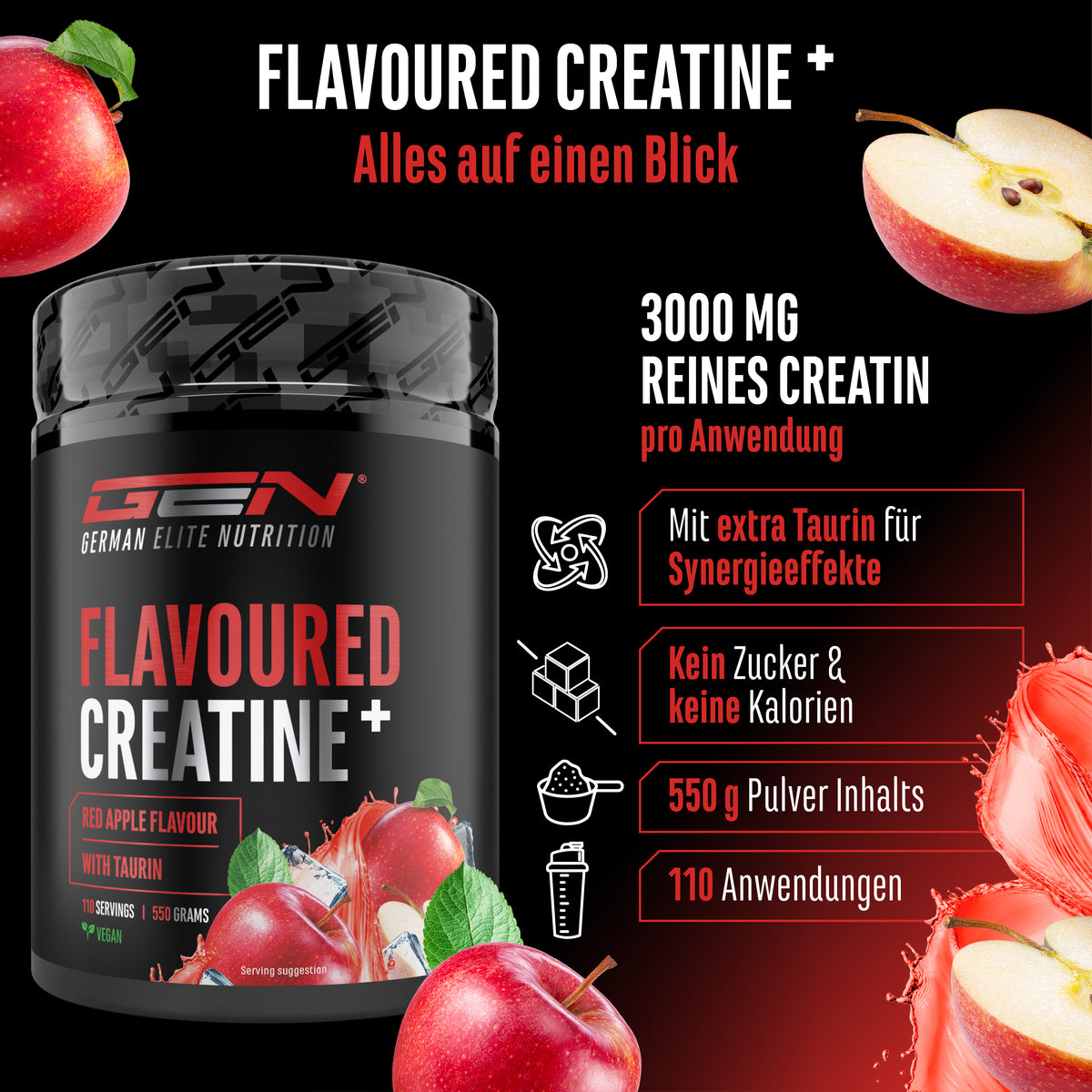 Creatine - Strawberry, 550 g