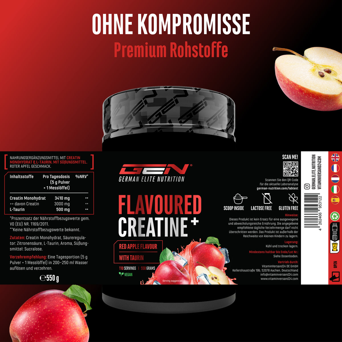 Creatine - Strawberry, 550 g