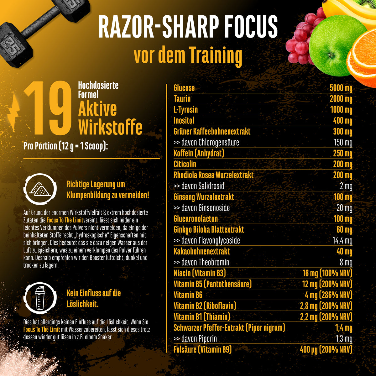 Focus to the Limit - Kiwi Grape, 240g