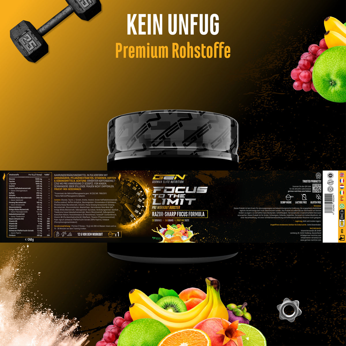 Focus to the Limit - Kiwi Grape, 240g
