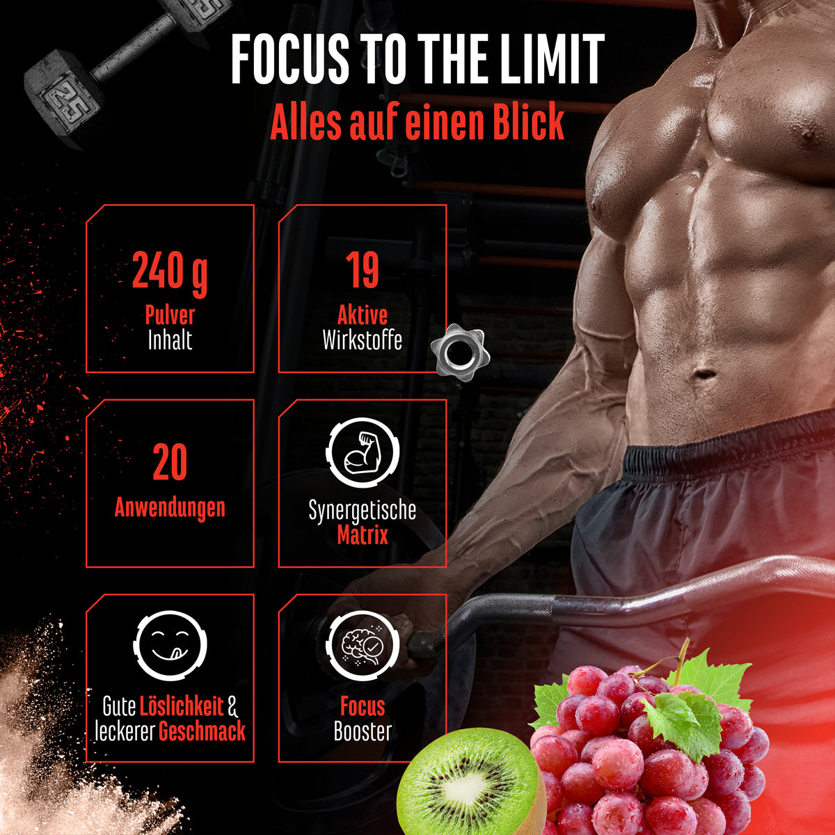 Focus to the Limit - Kiwi Grape, 240g