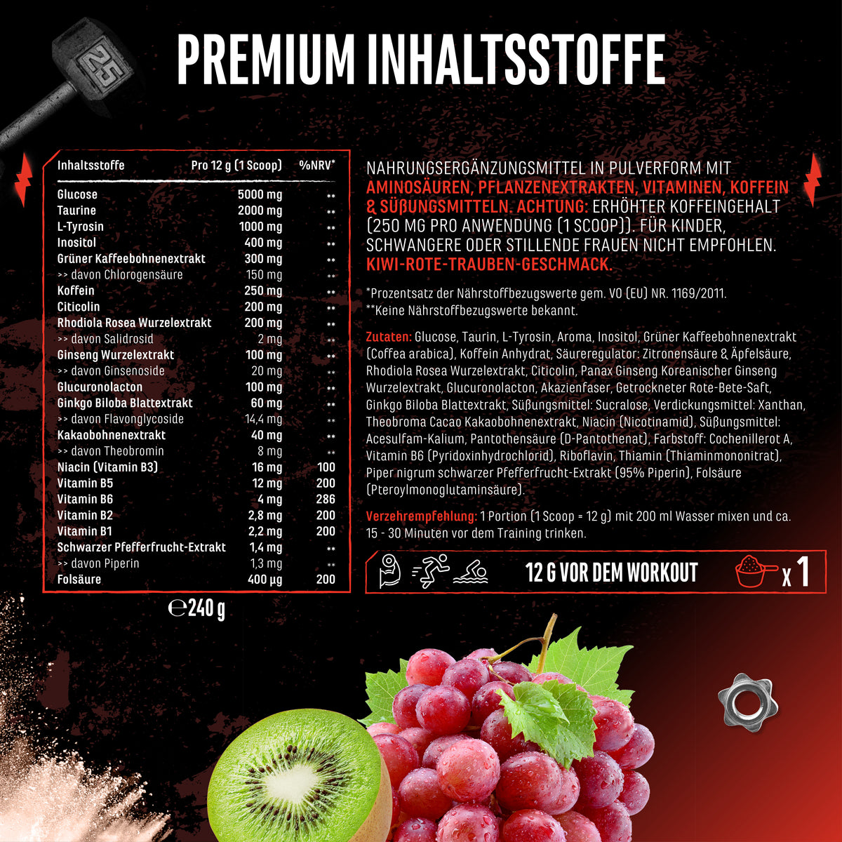 Focus to the Limit - Kiwi Grape, 240g