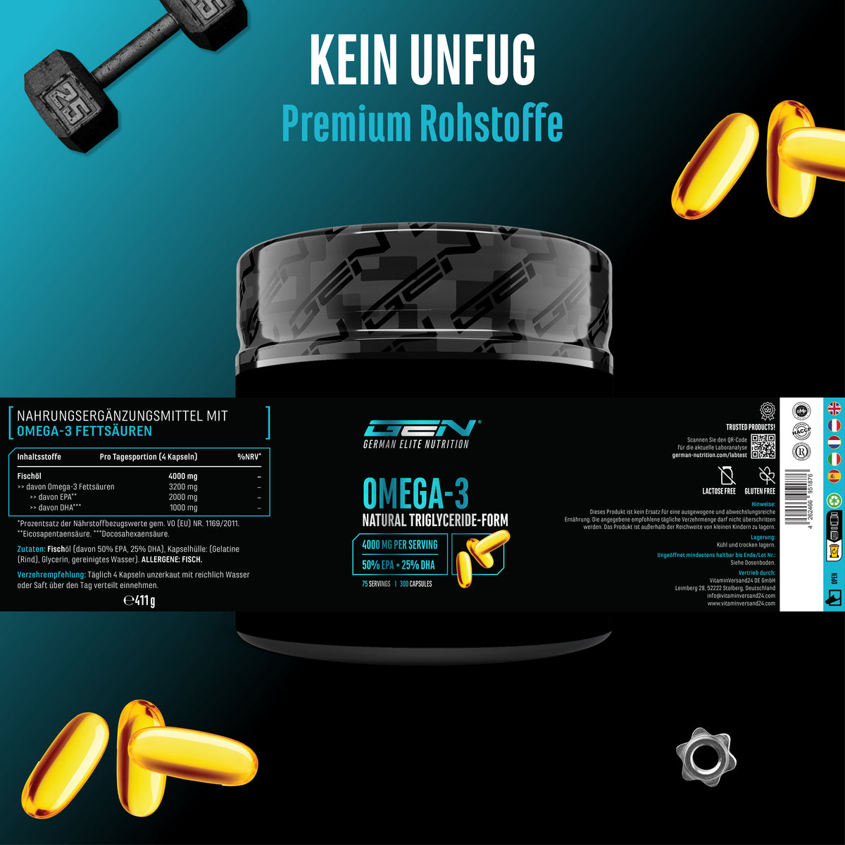 Omega 3 mit 80% Fettsäuren