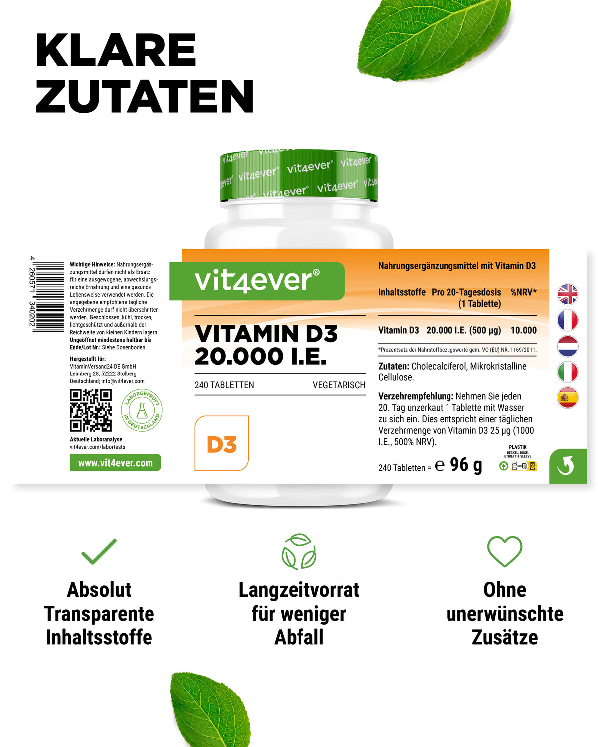 Vitamine D3 Depot 20.000 UI