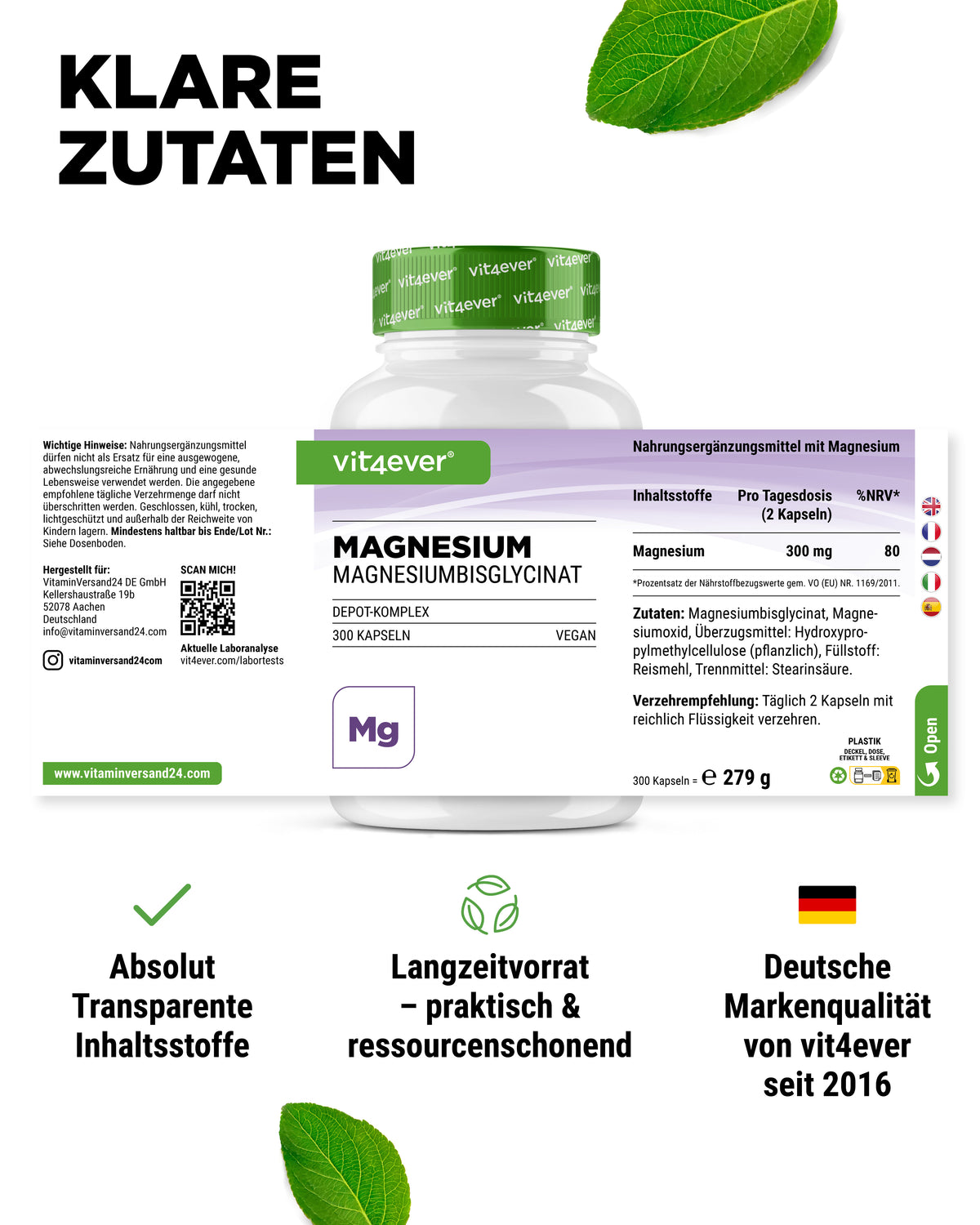 Magnesiumbisglycinat - Depot Komplex