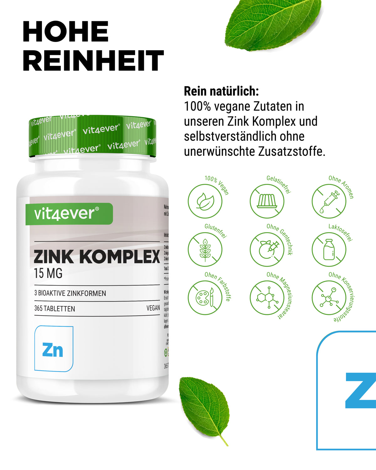 Zink Komplex mit 3 Zinkformen
