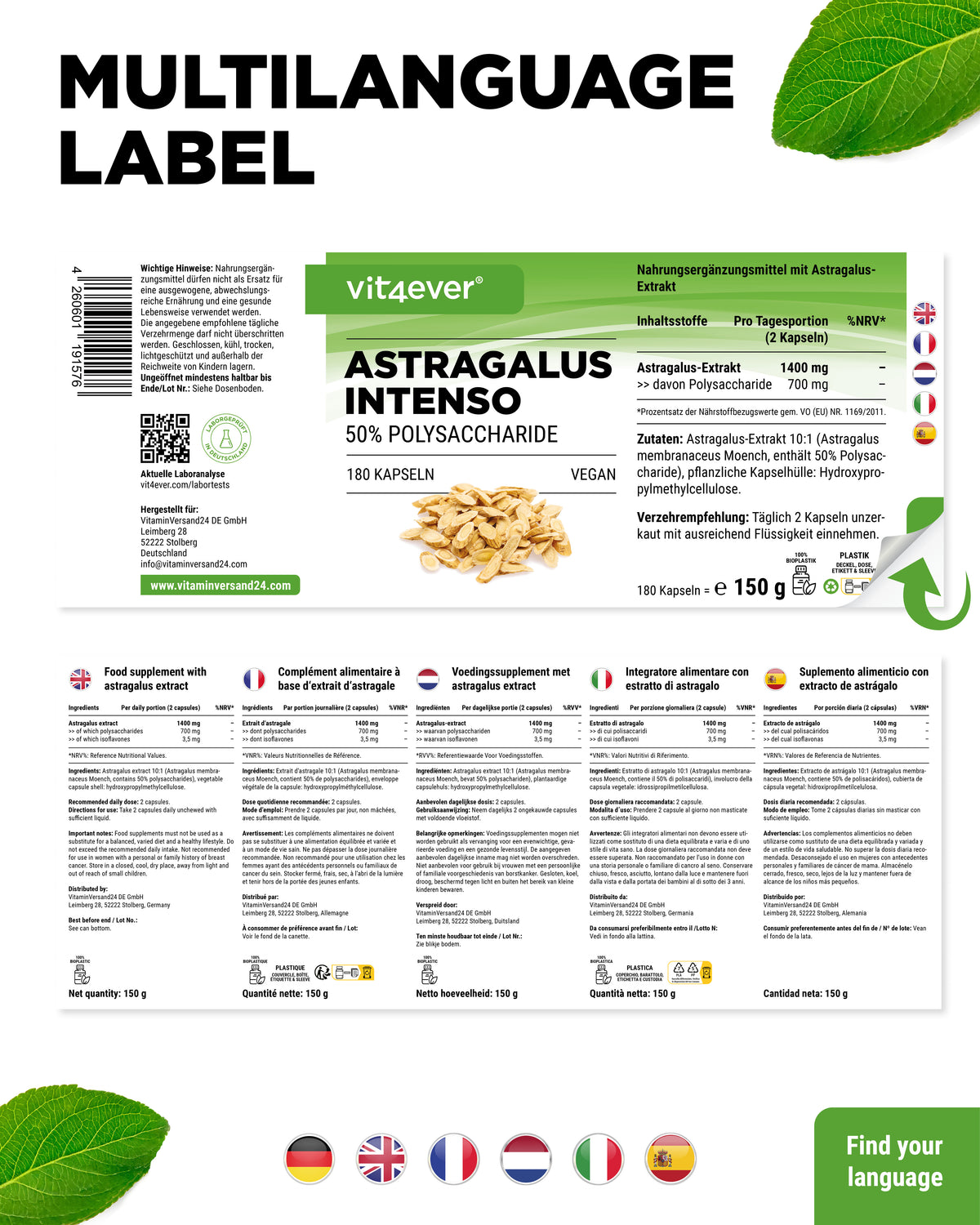 Astragalus - 50% Polysachharide