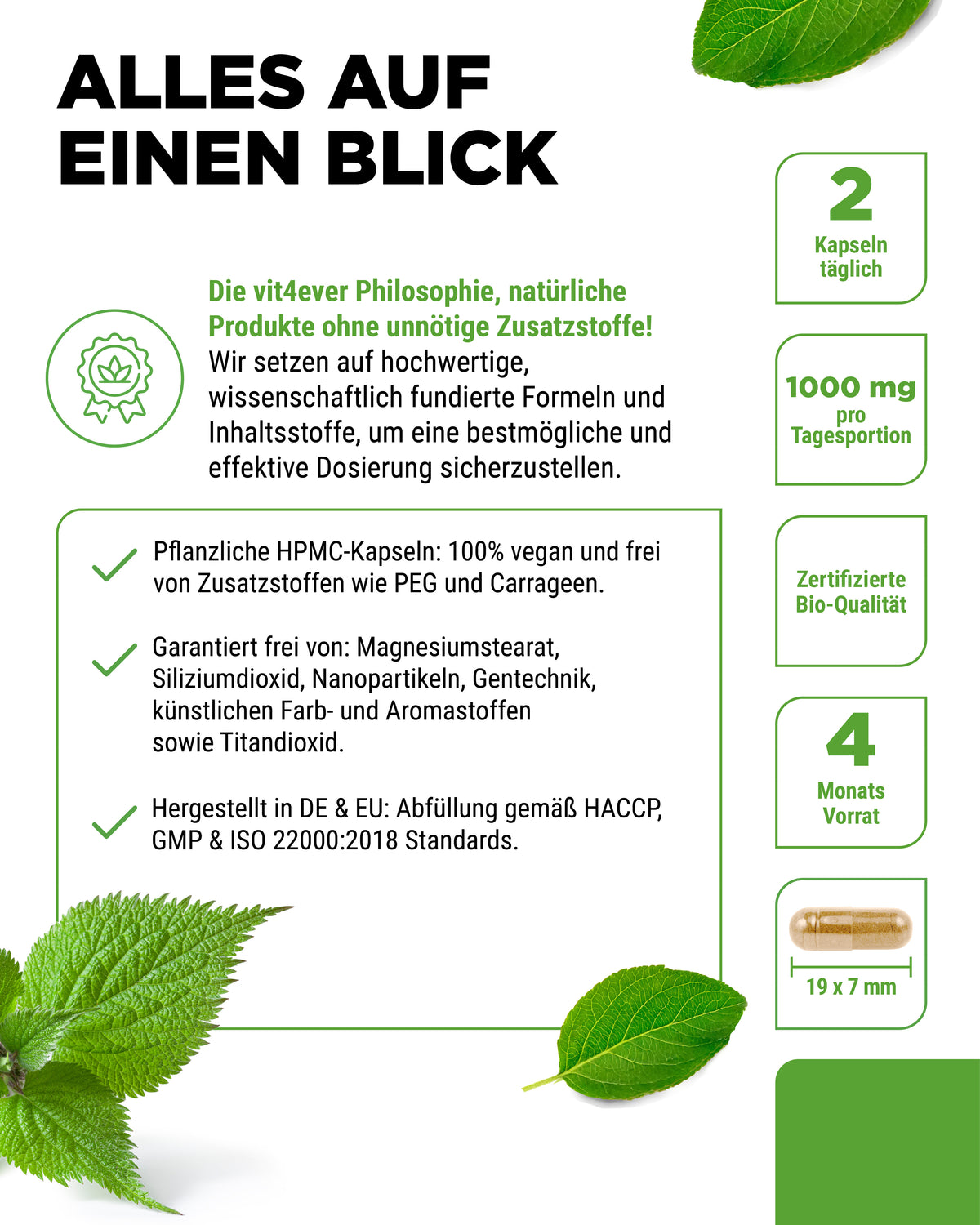 Extrait d'Ortie Bio - 500 mg