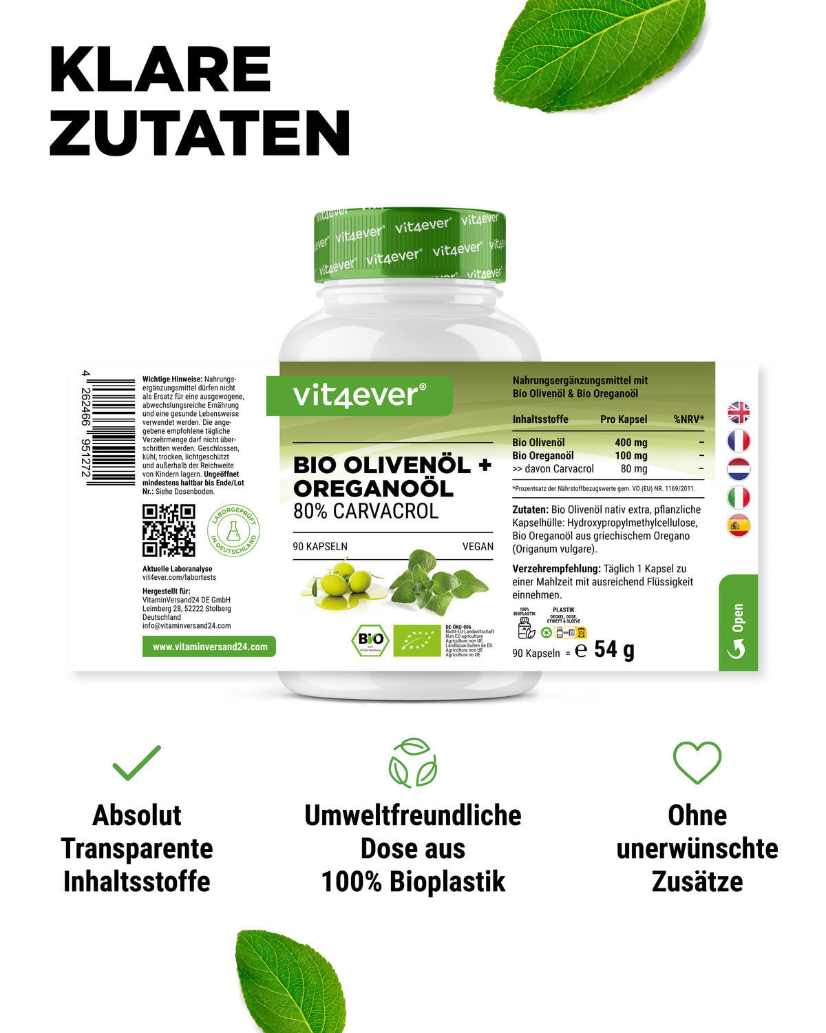 Organic Oregano Oil & Olive Oil,