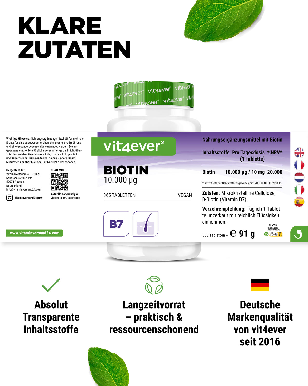 Biotina - 10.000 mcg