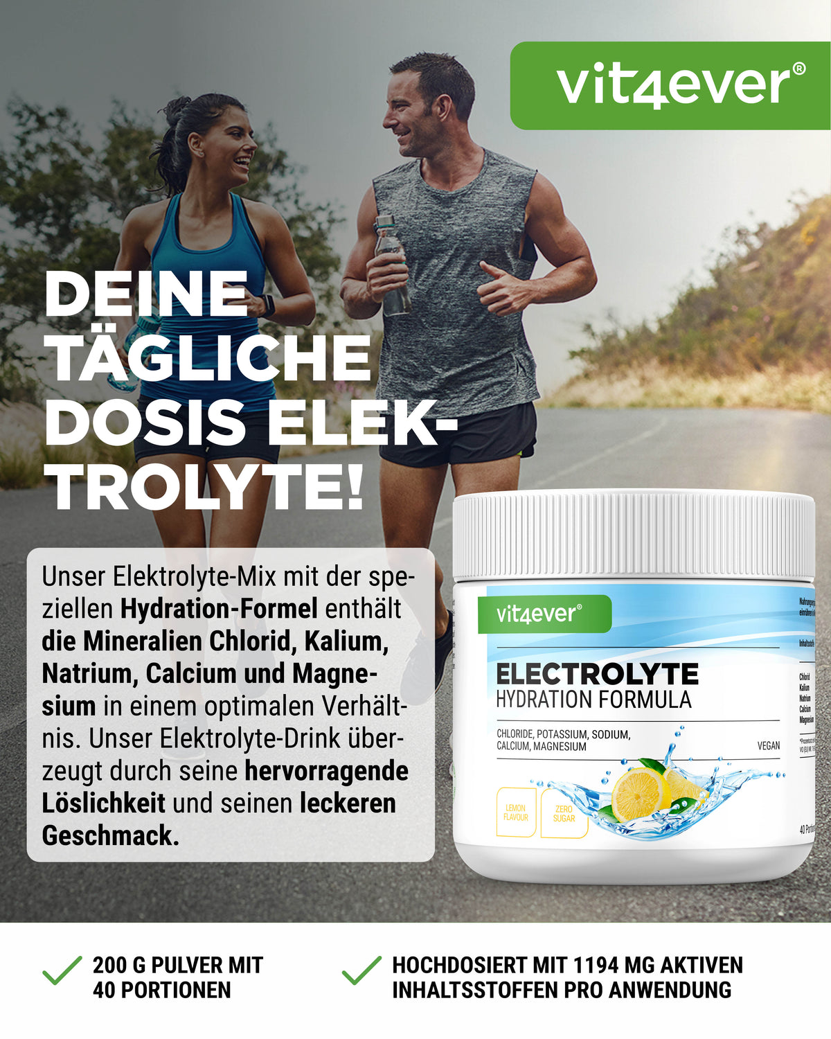 Elektrolyte - Zitrone, 200g