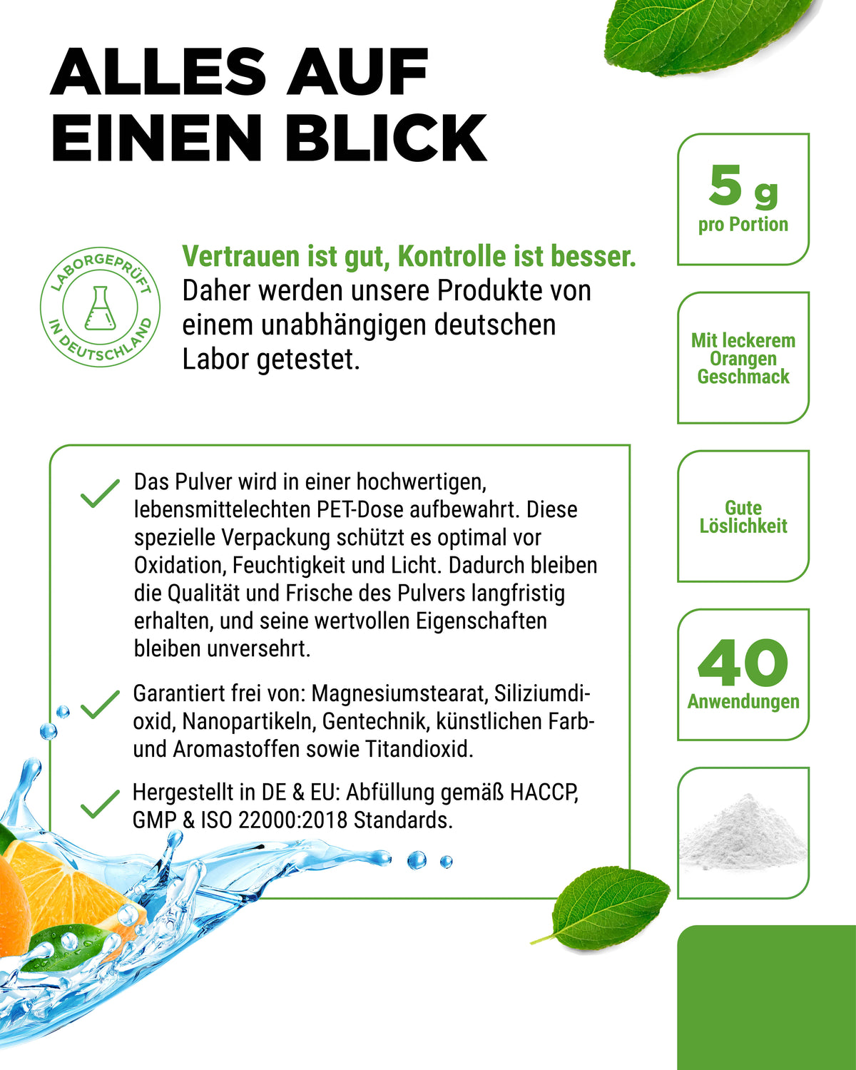 Électrolytes - Orange, 200 g