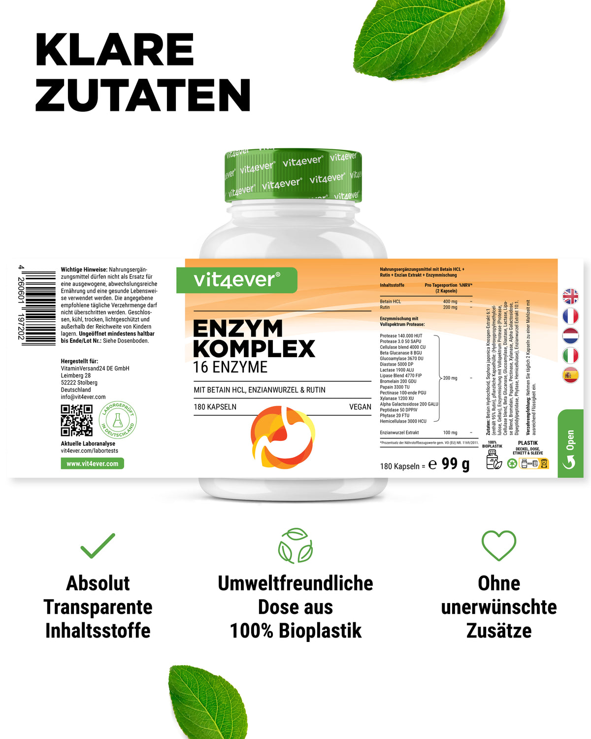 Enzym Komplex - 180 Kapseln