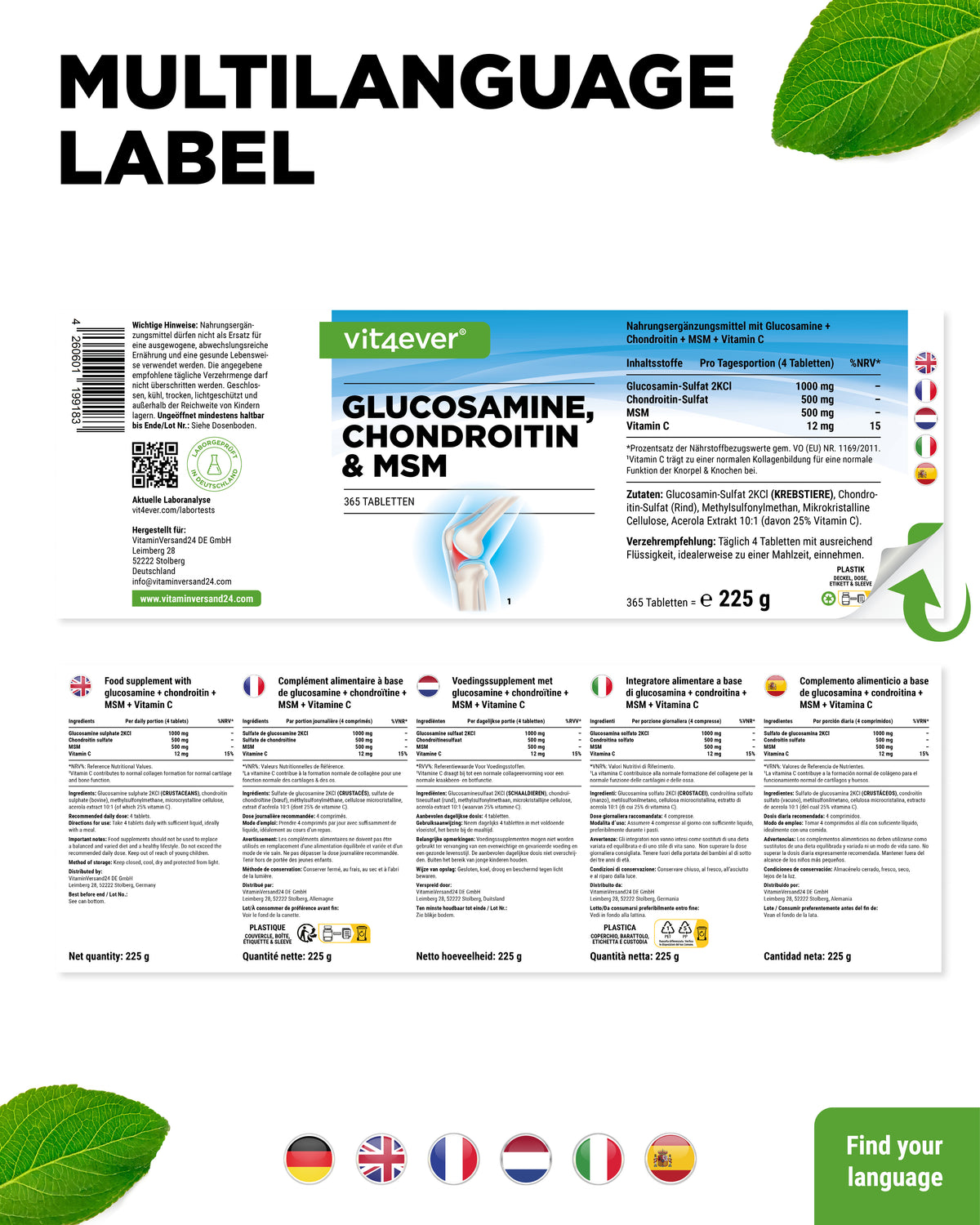 Glucosamine, Chondroitin & MSM