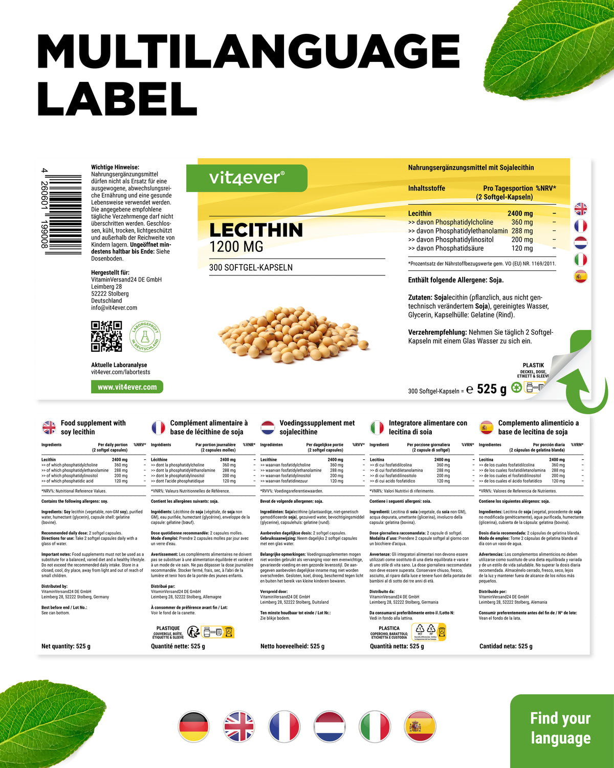 Lecytyna - 1200 mg