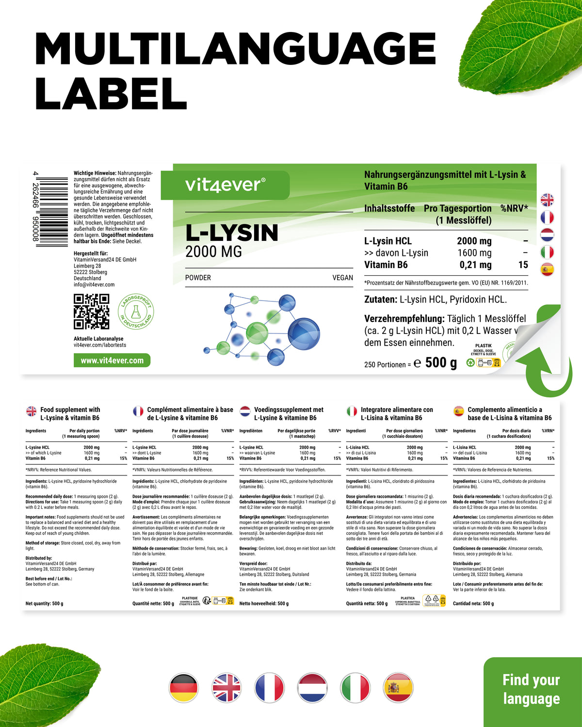 L-Lysine HCL Poeder