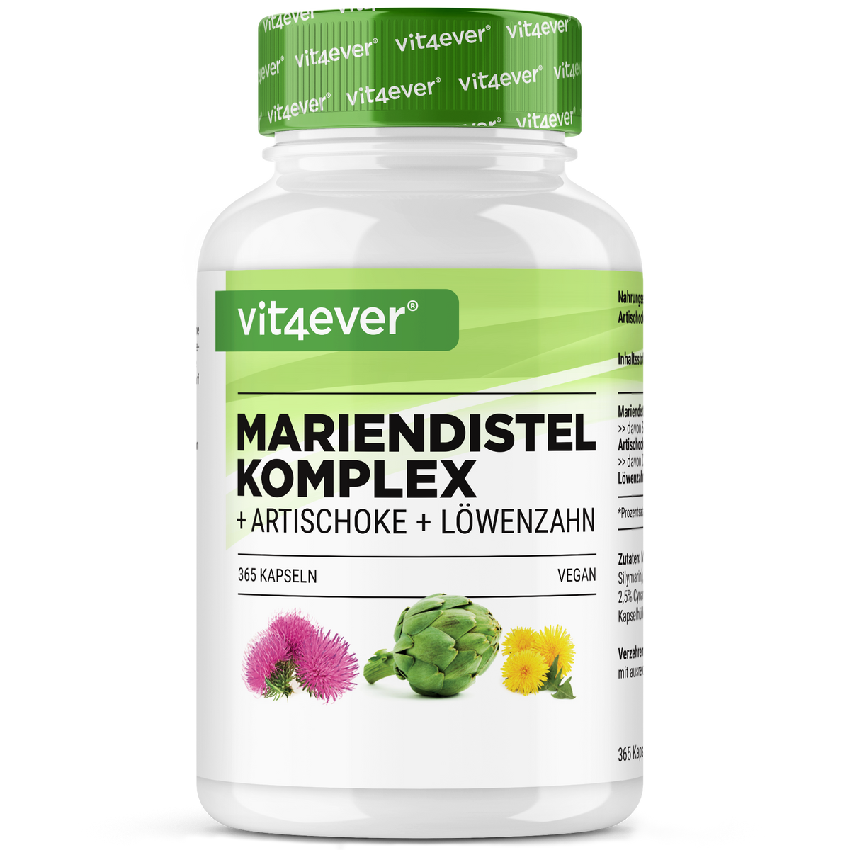 Mariendistel Artischocken Löwenzahn Komplex - 365 Kapseln
