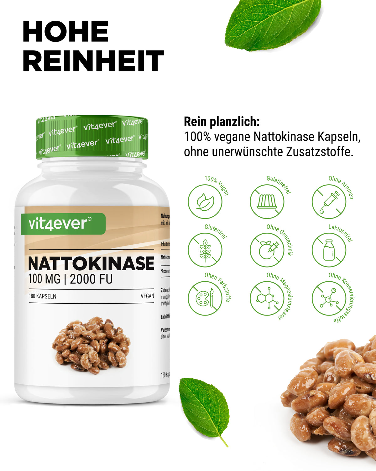 Nattokinase 100 mg (20,000 FU/g)