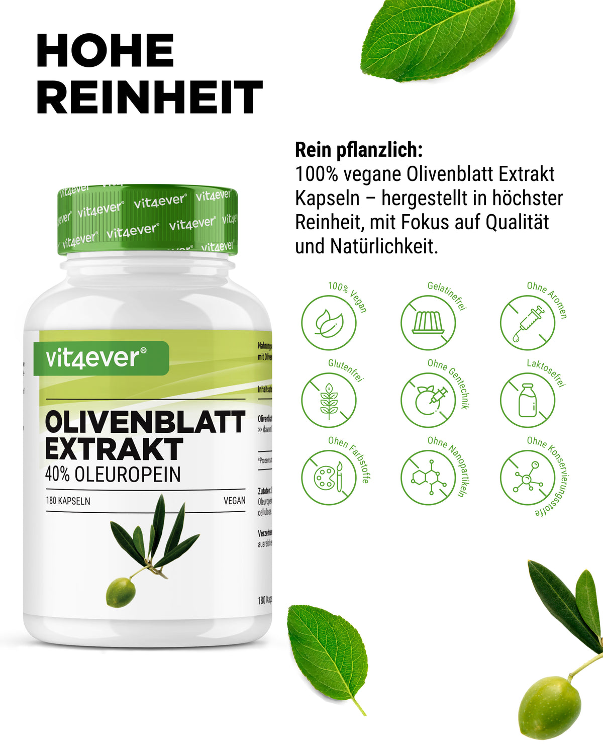 Extracto de hoja de olivo - 40 % oleuropeína