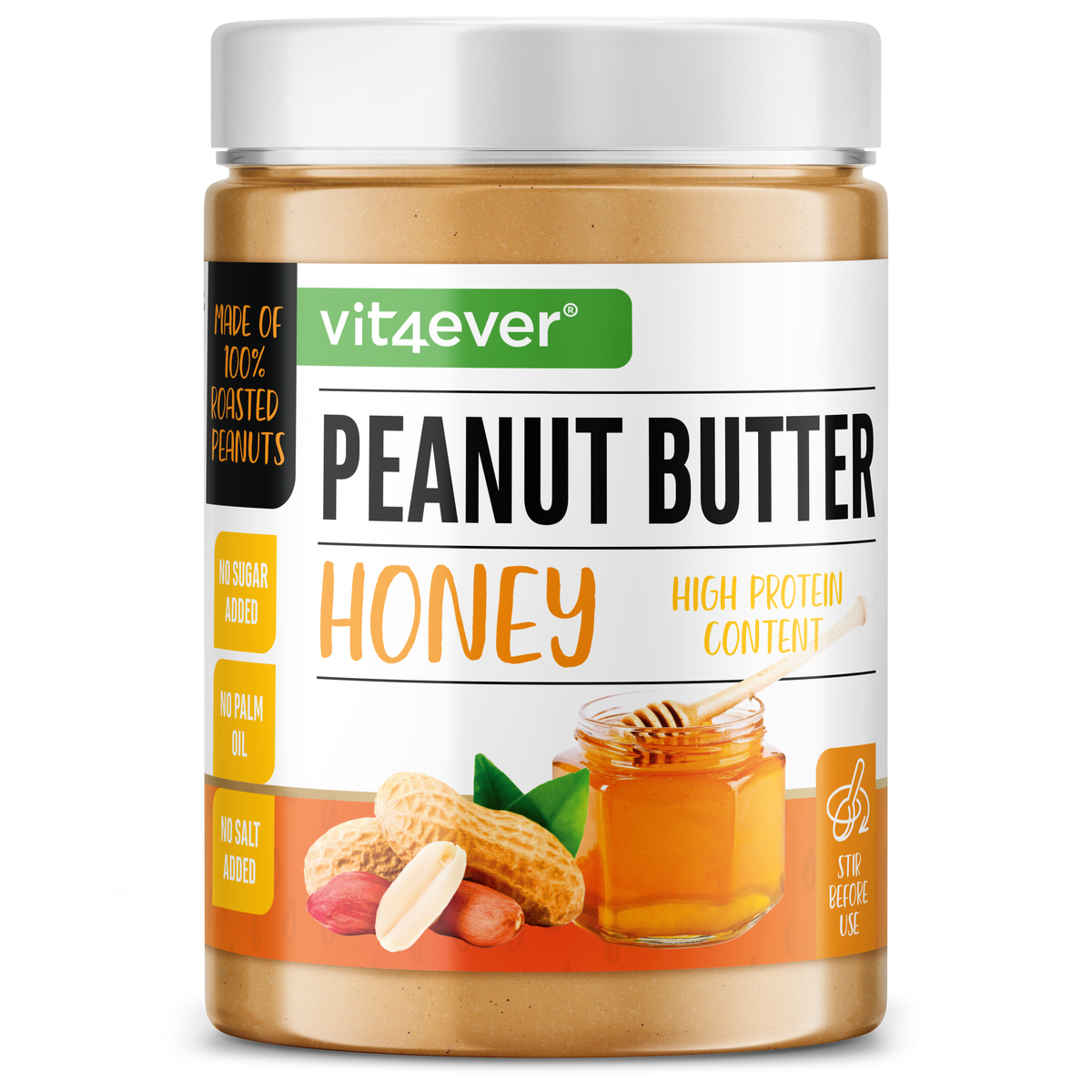 Erdnussbutter (Smooth) mit Honig