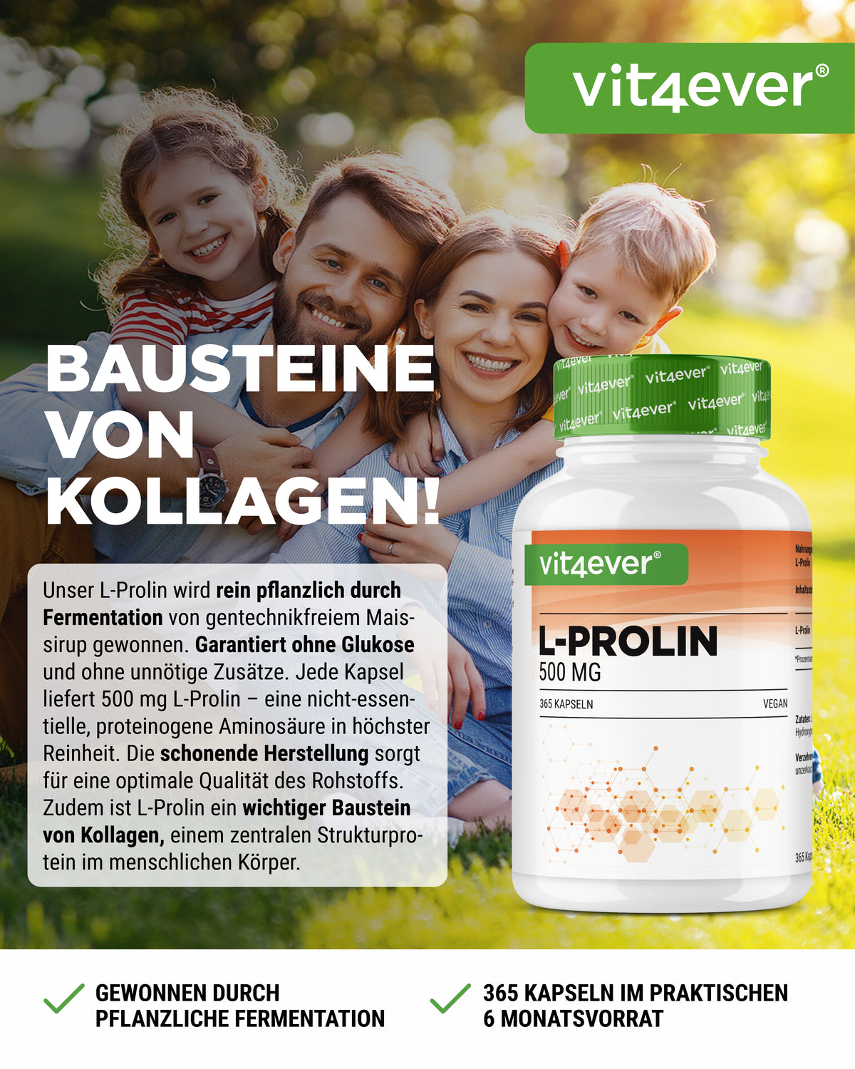 L-Proline - 500 mg