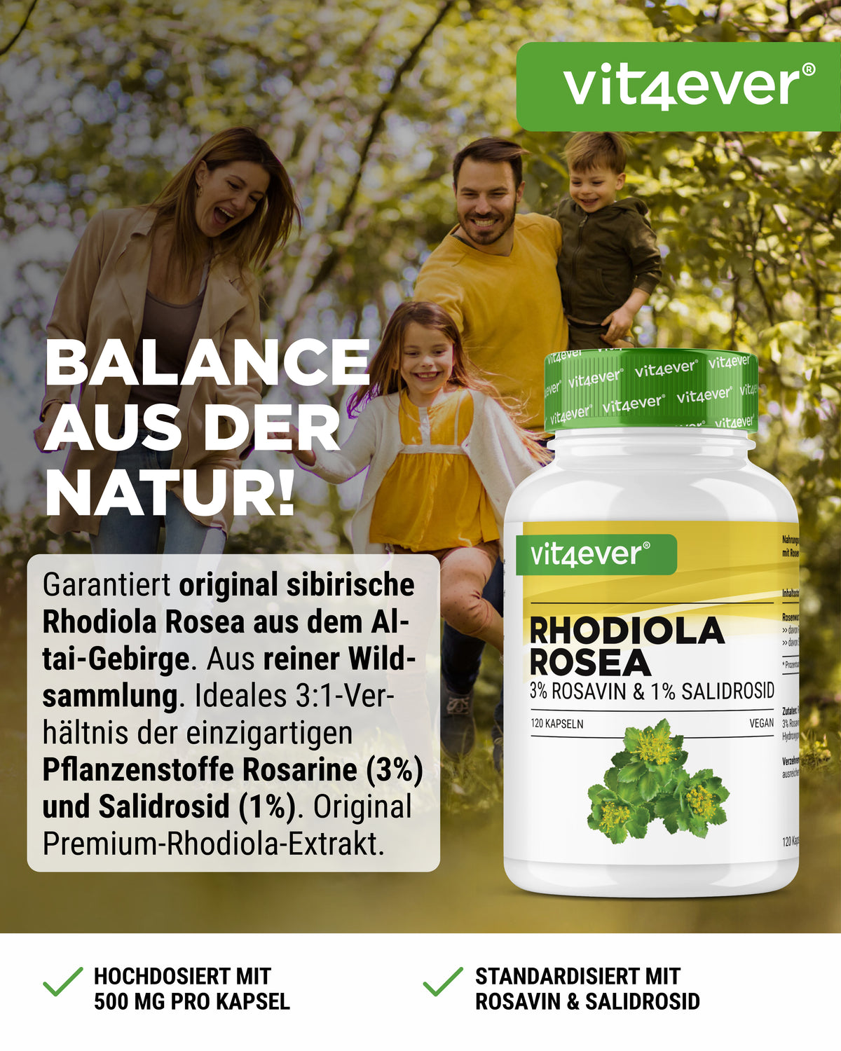 Rhodiola Rosea (Rosenwurz-Extrakt)