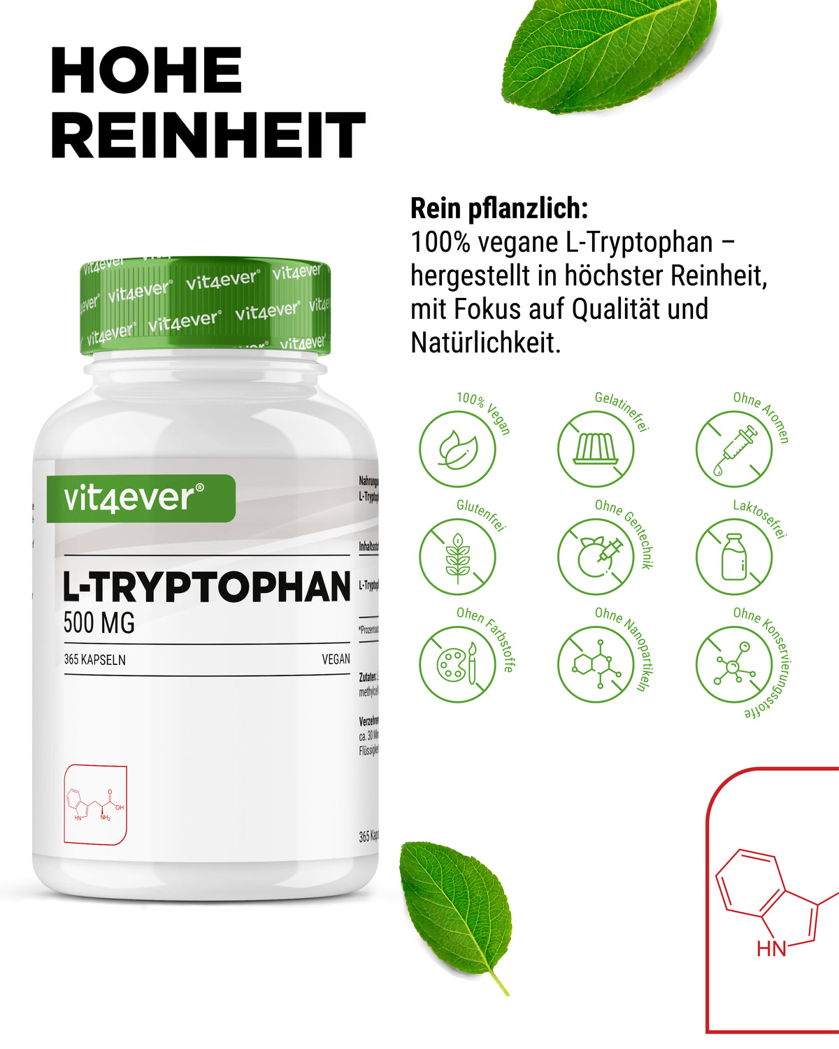 L-Triptófano - 500 mg