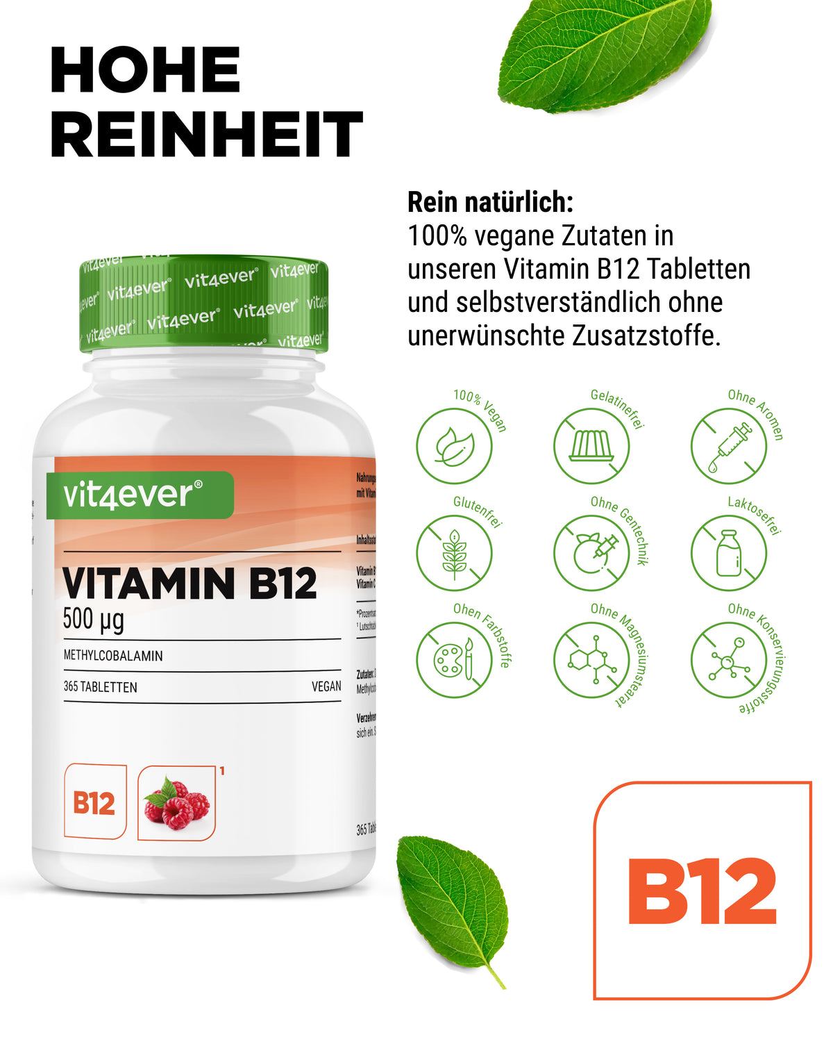 Vitamin B12 - 500 mcg - Lutschtabletten