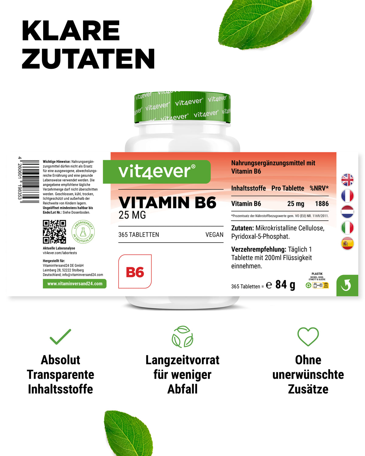 Vitamina B6 P-5-P bioattiva - 25 mg