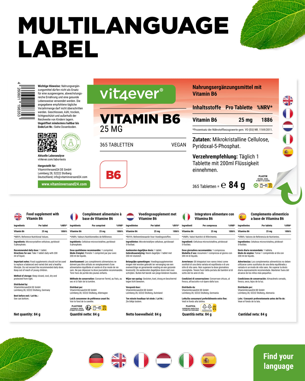 Vitamina B6 P-5-P bioattiva - 25 mg