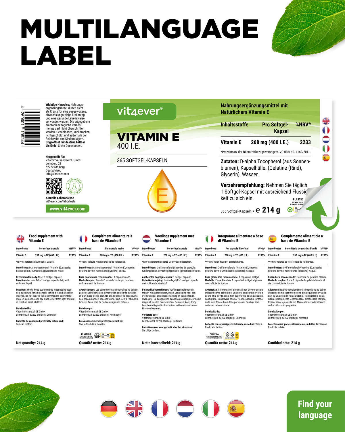 Vitamina E 400 UI softgel