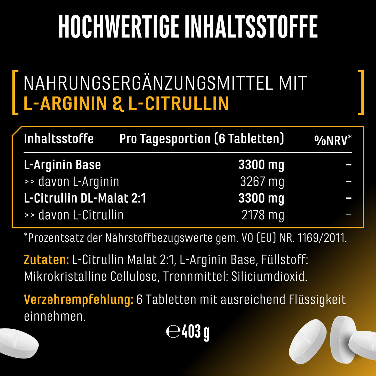 L-Arginin + L-Citrullin Tabs