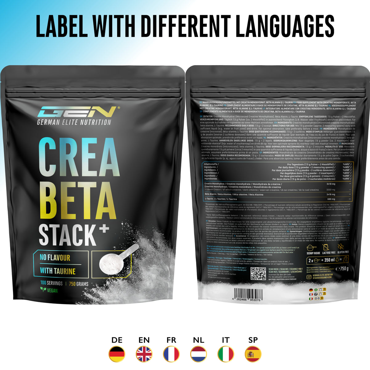 Stack de creatina y beta-alanina