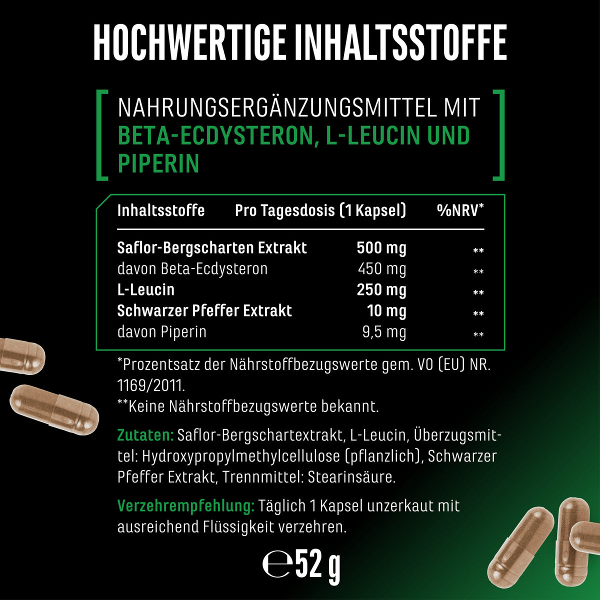 Ecdysteron - 450 mg, 60 capsules